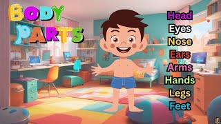 Body Parts Song  Kids Poem  Nursery Rhymes  Learning  Animated Video [upl. by Ludovico]