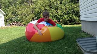 Deflating my 6 foot Beach Ball Outside [upl. by Iey]