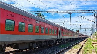 Latest LHB 12704 Falaknuma express skipping ghatkesar at full speed [upl. by Bayly]