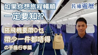 手提行李上機小貼士  搭飛機懶人包攻略  20年實戰經驗分享  一條片學會隨身行李帶D乜  精要中之精要 [upl. by Aidne]