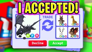 i TRADED my SHADOW DRAGON in Adopt Me 🤯🐲 [upl. by Nodgnal766]