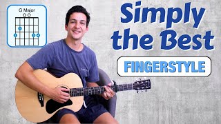 Simply the Best Tina Turner EASY Fingerstyle Guitar Lesson [upl. by Mair]