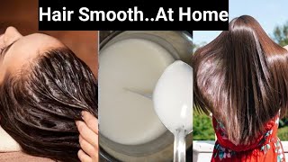 Salon Like Hair Smoothening At Home 0 Chemical 100 Natural 👌🏻 [upl. by Inan]