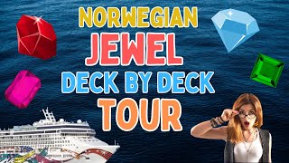 NCL Jewel Tour deckbydeck ship tour post refurbishment [upl. by Nowd933]