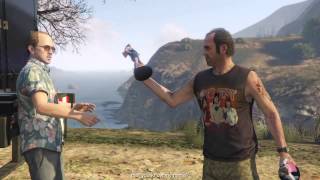 Grand Theft Auto V Heist Cutscene Trevor Gets Caught By The Police [upl. by Brindell]