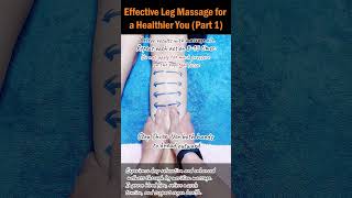 Effective Leg Massage for a Healthier You Part 1 [upl. by Rollet105]