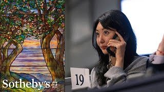 125 Million Tiffany Studios Glass Window Shatters Auction Record at Sothebys [upl. by Sverre]