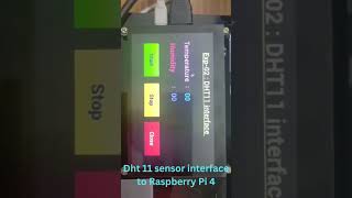 dht 11 sensor interface AcenAAr raspberrypi extended board using pyqt5 youtubeshorts shorts [upl. by Atiugram23]