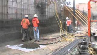 Concrete Rebound being removes from the Shotcrete Structure [upl. by Ttergram954]