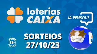 Loterias CAIXA Quina Dupla Sena Lotofácil e mais 27102023 [upl. by Albemarle]