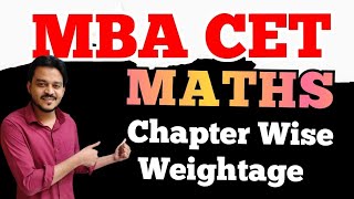 MBA Cet Quant Chapter Wise Weightage  Mba Mah cet Maths Chapter Wise Weightage 2024 [upl. by Panaggio346]