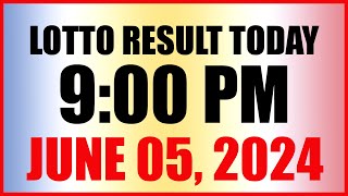 Lotto Result Today 9pm Draw June 5 2024 Swertres Ez2 Pcso [upl. by Ylehsa]