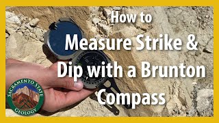 How to Measure Strike and Dip with a Brunton Pocket Transit Compass [upl. by Ronoel]