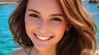 4K AI ART French Lookbook Model Video  French girls in Antibes France [upl. by Emearg]