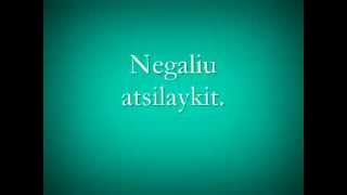 Gabrielius Vagelis  Negaliu Atsilaikyt LYRICS 2013 [upl. by Eolande]