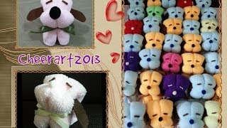 手工教學  毛巾小狗 DIY craft tutorial  Towel Puppy [upl. by Emiaj355]