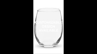 Personalized Letter D Stemless wine glass [upl. by Rubbico]