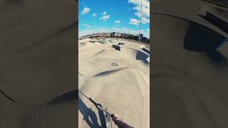 Challenging Curved Ledge Grind on my Scooter Biggest Skatepark in America [upl. by Marabel]