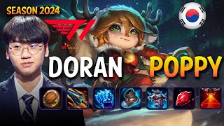 T1 Doran POPPY vs GRAGAS Top  Patch 1423 KR Ranked  lolrec [upl. by Anilyx772]