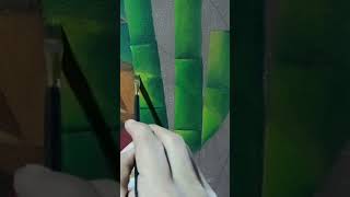 Bamboo Painting  Cubism Art Acrylic Painting [upl. by Allan]