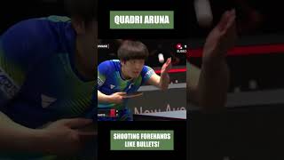 Quadri Aruna FOREHAND CAN PUNCH THROUGH WALLS shorts tabletennis [upl. by Aurore961]