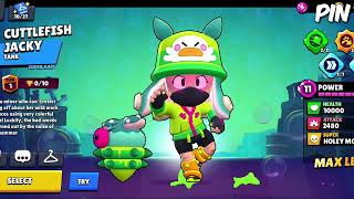 NEW CUTTLEFISH JACKY SKIN  DEEP SEA LEAGUE  ALL DETAILS  Brawl Stars [upl. by Trebla]