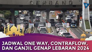 Simak Jadwal One Way Contraflow GanjilGenap Mudik Lebaran 2024 [upl. by Ydnec]