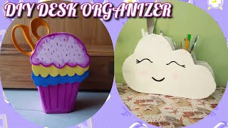 Diy desk organizer  Diy pen holder  cute desk organizer  how to make pen holder at home [upl. by Adnah269]