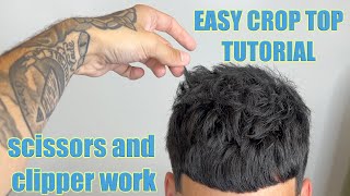 EASY crop top  TEXTURED HAIRCUT  tutorial [upl. by Nuahsor]