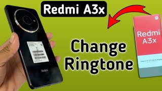 Redmi A3x ringtone kaise lagaye how to change ringtone in Redmi how to set song ringtone in redmi [upl. by Eceeryt]