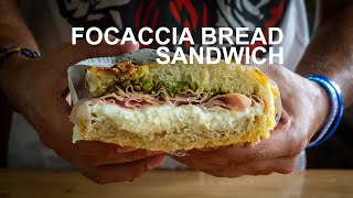 Easy Focaccia Bread Sandwich [upl. by Tankoos]