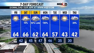 KQ2 Forecast Rain chances returning this weekend [upl. by Kerrin]