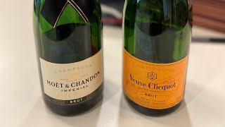 Premium Champagne Review Veuve Clicquot NV Yellow Label amp Moet amp Chandon Brut Imperial [upl. by Krasner797]