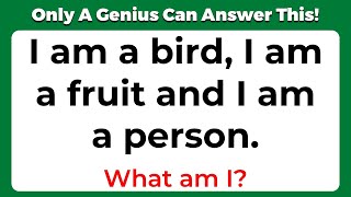 ONLY A GENIUS CAN ANSWER THESE 10 TRICKY RIDDLES  Riddles Quiz  Part 3 [upl. by Weixel]