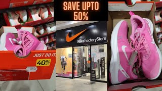 Inside the Nike factory store Save upto 50 off Nike items [upl. by Leasa]