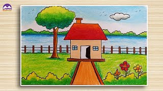 My dream home  easy drawing for kids [upl. by Hennessey]