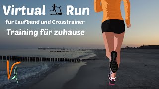 🏃🏼 Virtueller Lauf für Laufband und Crosstrainer  Laufband Video  Intervall Training am Meer [upl. by Isidoro]