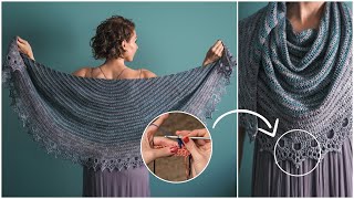 Pemberley  Jane Austen Inspired Crochet Shawl Pattern Learn Spike Stitches [upl. by Anai]