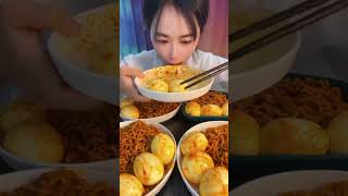 Noodles with Eggs korean mukbang eating sound [upl. by Eerolam374]