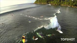 TOPSHOT Mt Irvine Tobago Fun Surf New Years Day 2014 [upl. by Nahshon]