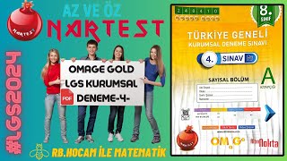 NARTEST OMAGE GOLD TÃœRKÄ°YE GENELÄ° LGS KURUMSAL DENEME4LGS2024 PDF LÄ°NK [upl. by Goeger]