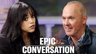 Jenna Ortega amp Michael Keaton Talk Beetlejuice Tim Burton amp Career Pressures  Epic Conversation [upl. by Zaneta503]