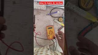 How to Check AC Voltage By Digital Multimeter shorts [upl. by Aleekat]