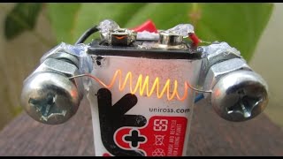 How to Make a Lighter At Home  9 volt lighter [upl. by Lyndel342]