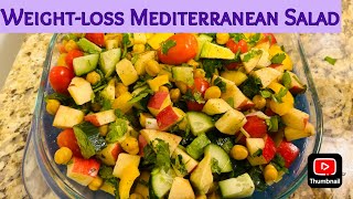 Weight Loss Mediterranean Salad Recipe  Quick and Easy Mediterranean Salad Recipe [upl. by Ilona540]