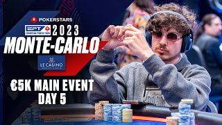 EPT MonteCarlo 2023 €5300 Main Event Day 5 Livestream ♠️ PokerStars [upl. by Dreeda]