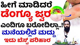 ಡೆಂಗ್ಯೂ ಜ್ವರ ಮೊದ್ಲು ಈ ಮನೆಮದ್ದು ಮಾಡಿ  Dengue Fever Symptoms Kannada  Dengue Mosquito in Kannada [upl. by Thatch]