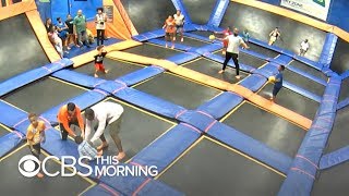 Trampoline parks jump in popularity but expert warns of quotcatastrophic injuriesquot [upl. by Ecyt794]