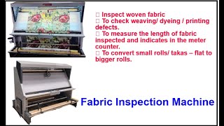 Fabric Inspection Machine Printed Woven fabric  Product VideoQTestAmith Garment Services [upl. by Zirkle]