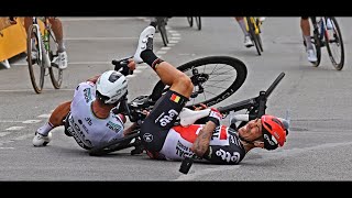 Road Cycling Crashes 2021 💥 Compilation [upl. by Anwahsad]